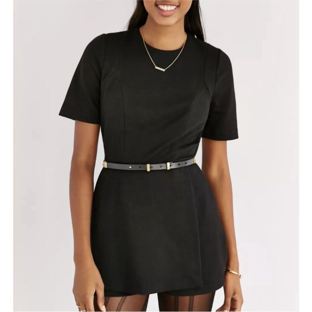 ALICE & URBAN OUTFITTERS Black Skirted Romper Size 4 Preppy Casual Chic - Picture 3 of 8